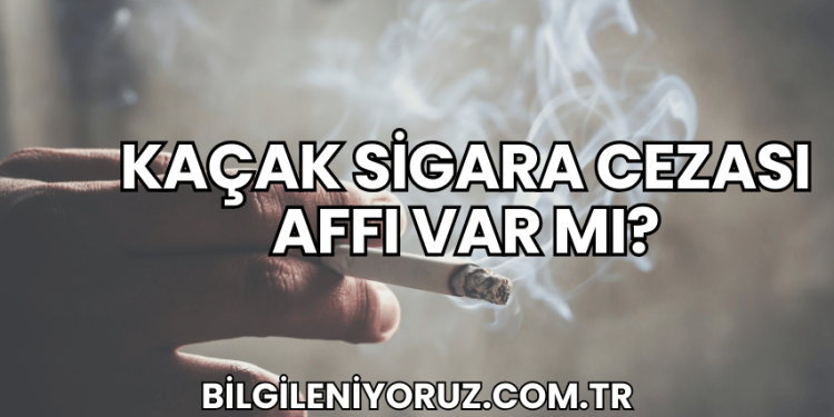 Kaçak Sigara Cezası Affı Var mı?
