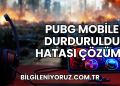 PUBG Mobile Durduruldu Hatası Çözümü