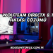 Wolfteam DirectX 8.1 Hatası Çözümü