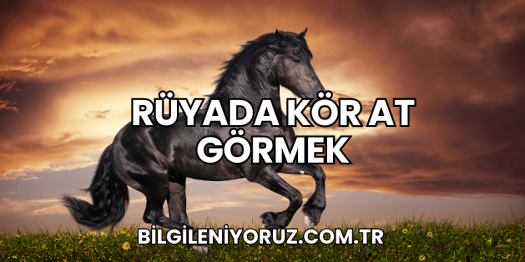Rüyada Kör At Görmek
