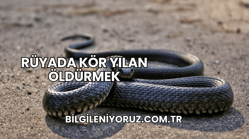 Rüyada Kör Yılan Öldürmek