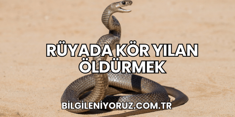 Rüyada Kör Yılan Öldürmek