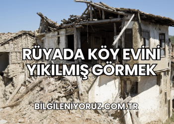 Rüyada Köy Evini Yıkılmış Görmek
